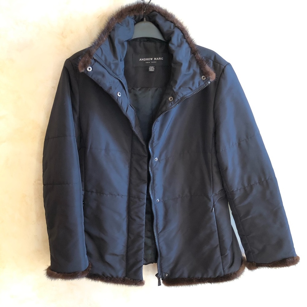 Andrew Marc jacket PXS mink trim